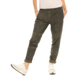 Leather pants ”Angela” Oakwood dark green